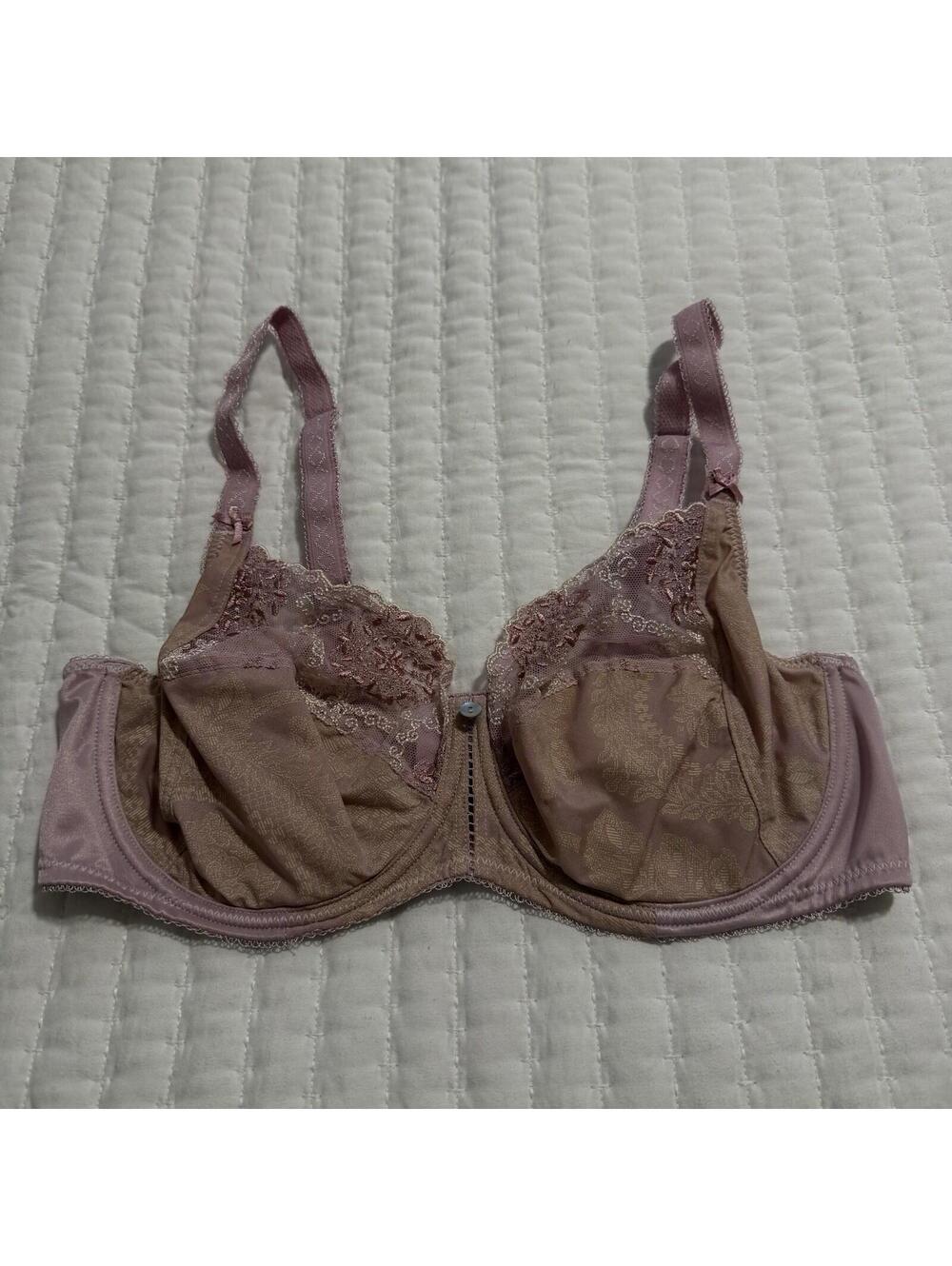 Empreinte 34D “Lilly Rose Full Cup” Bra Style 0782 Pink Mauve Lace Underwire